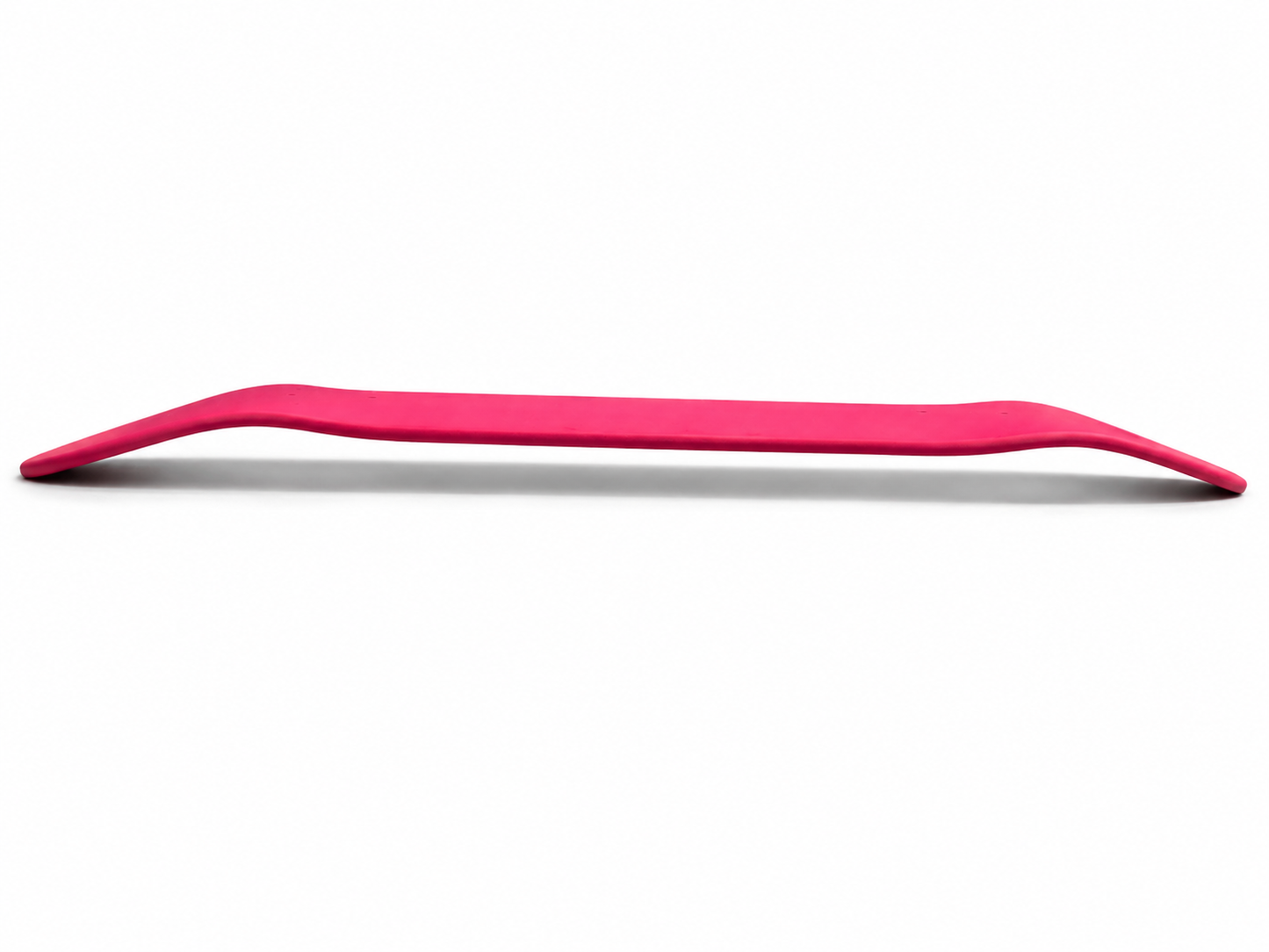Side profile of The Classic skateboard deck showing its deep concave designed for responsive control and stability.